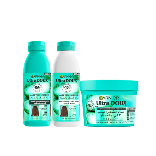 Ultra Doux Vegan Hair Food Shampoo 350 ML + Ultra Doux Vegan Hair Food Conditioner 350 ML+ Ultra Doux Hair Food 3-in-1 Mask 390 ML