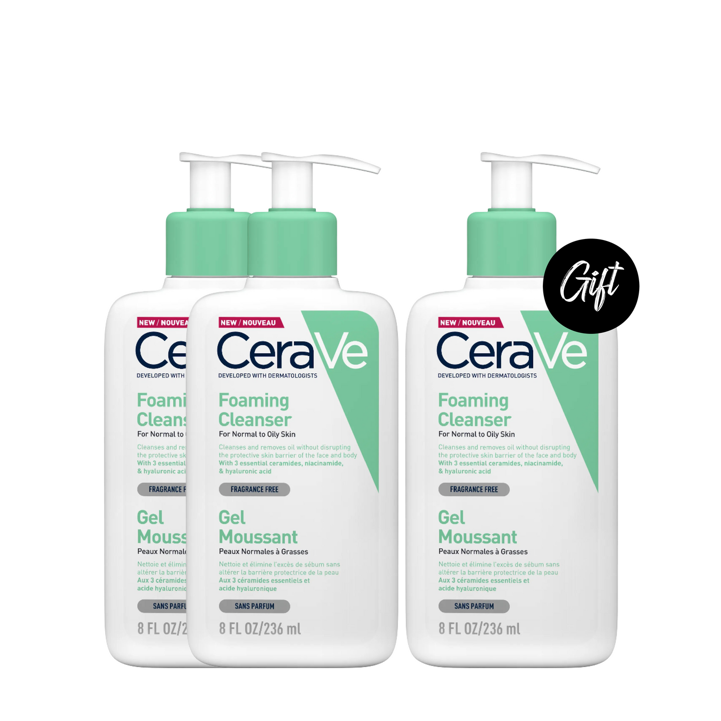Buy 2 Get 1: Cerave Foaming Facial Cleanser For Normal to Oily Skin 236 ML