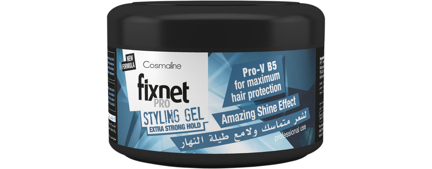 Cosmaline Fixnet Pro Styling Gel Extra Strong Hold Blue 450 ML