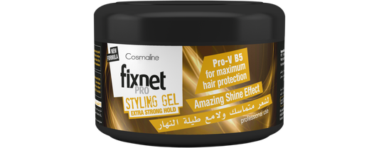 Cosmaline Fixnet Pro Styling Gel Extra Strong Hold Yellow 450 ML