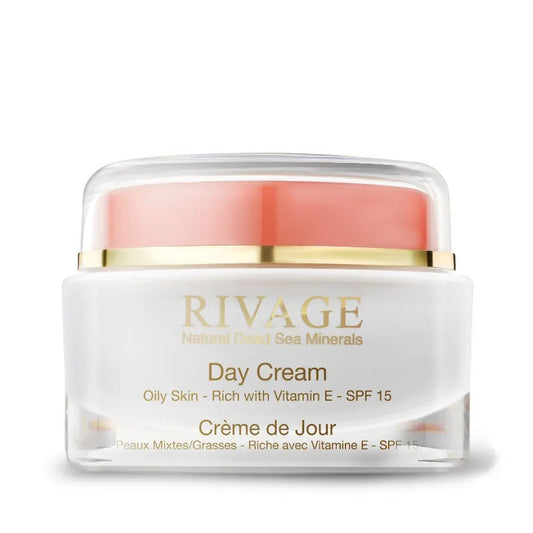 Rivage Day Cream with Vitamin E for Oily Skin SPF 15 - 50ml
