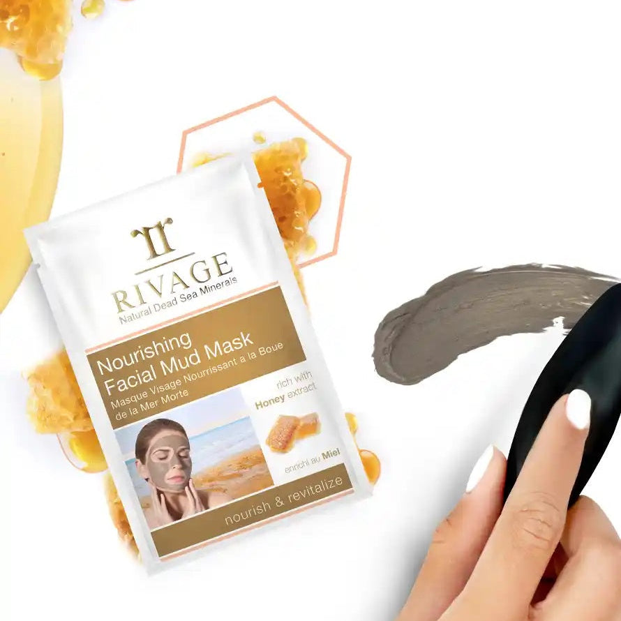 Rivage Dead Sea Nourishing Facial Mud Mask - Pack of 4 Sachets (25g X 4)