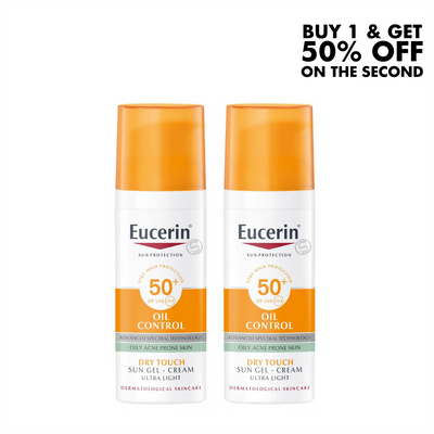 Buy One Get the Second at 50% Off : Eucerin Oil Control Sun Gel Cream SPF 50+ -50ML (12/2026)