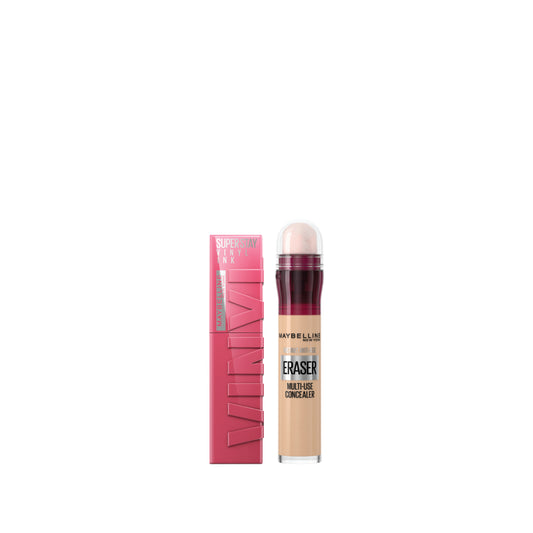 Maybelline-Super Stay-Vinyl Ink Long Wear Liquid Lip Color + Maybelline New York Instant Age Rewind Eraser