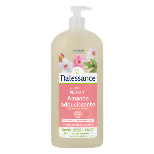 Natessance Almond shower gel with vine peach scent 1L