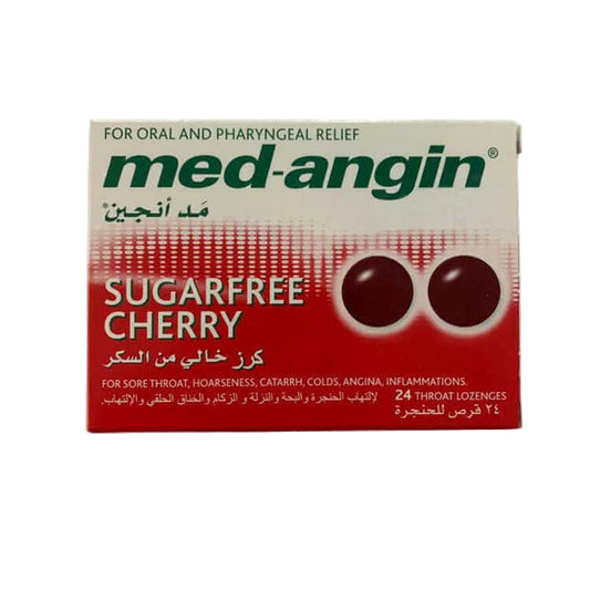 Med-Angin Cherry Sugarfree 24 Lozenges