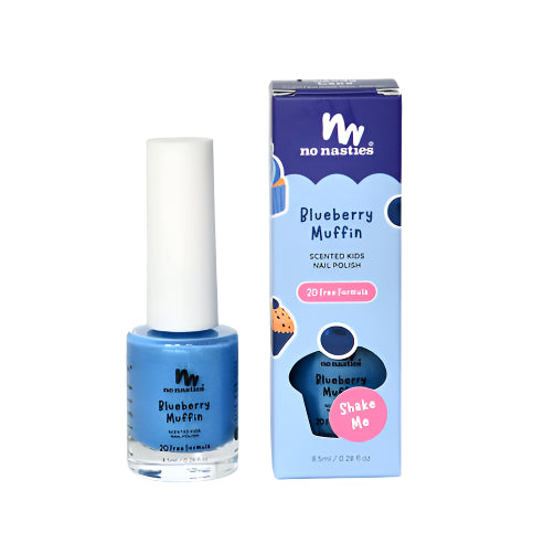 No Nasties - Scented Kids Nail Polish Blueberry Muffin Blue