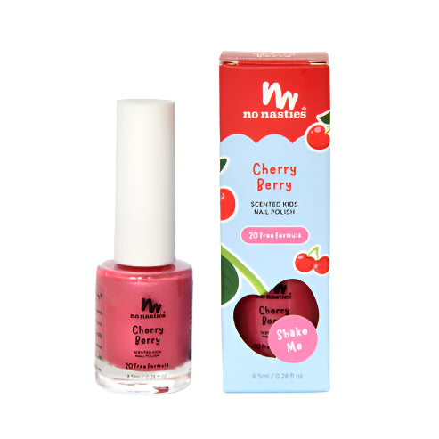 No Nasties - Scented Kids Nail Polish Cherry Berry Bright Pink