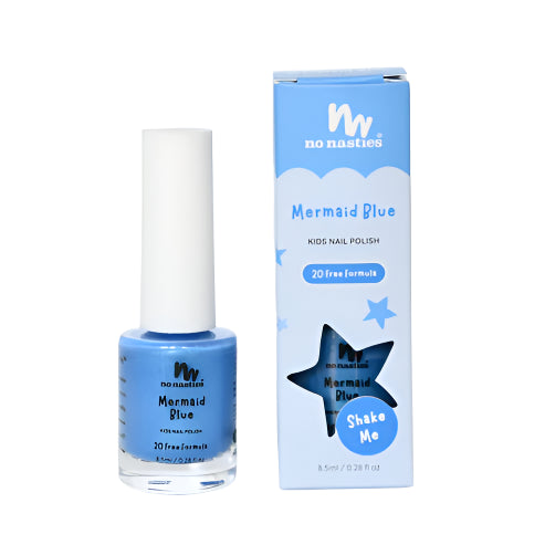 No Nasties - Mermaid Blue Water-Based Kids Nail Polish