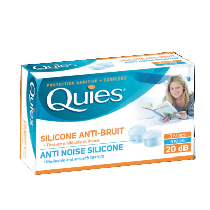 Quies Anti-Noise Silicone Earplugs 3 Pairs