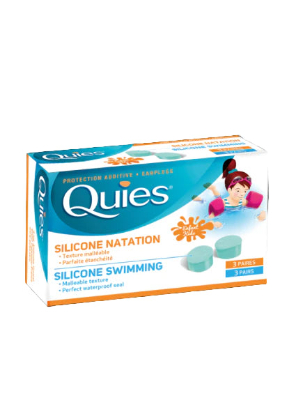 Quies Swimming Silicone Earplugs Kids 3 Pairs