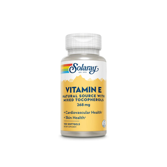 Solaray Vitamin E With Mixed Tocopherols 268mg 100 Softgels