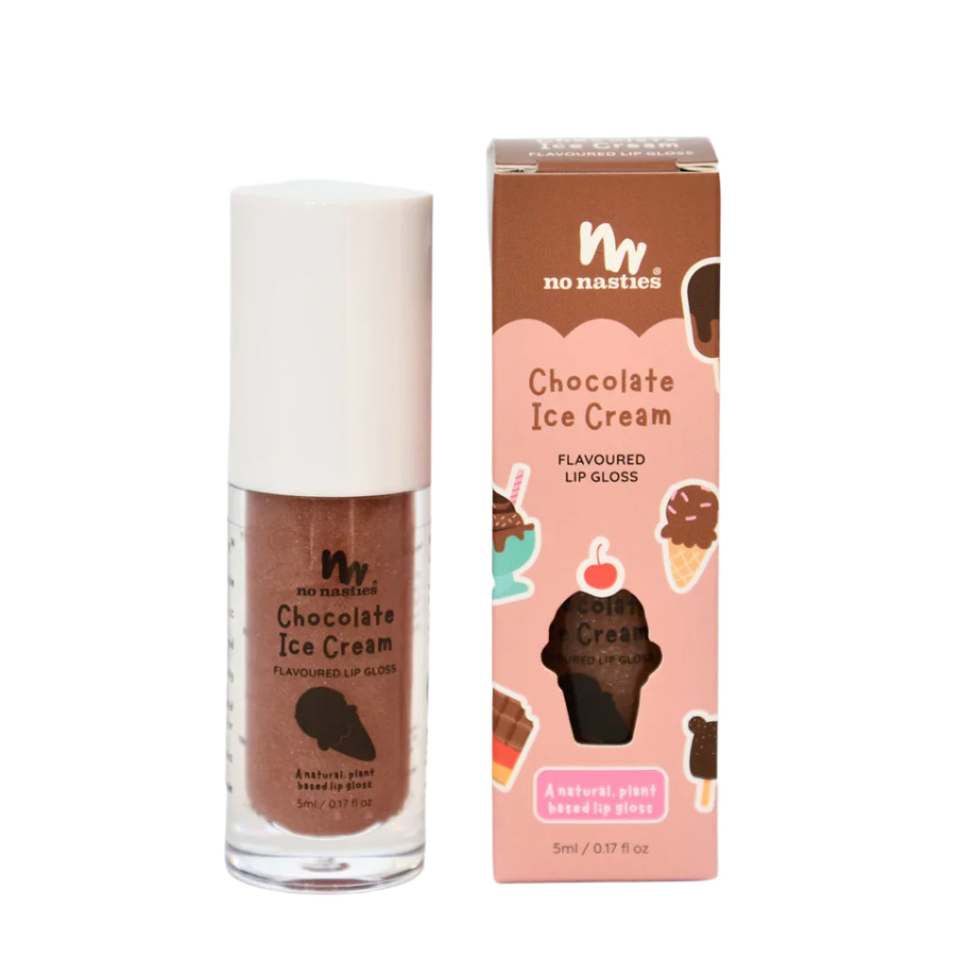 No Nasties - Natural Lip Gloss for Kids - Chocolate Ice-Cream