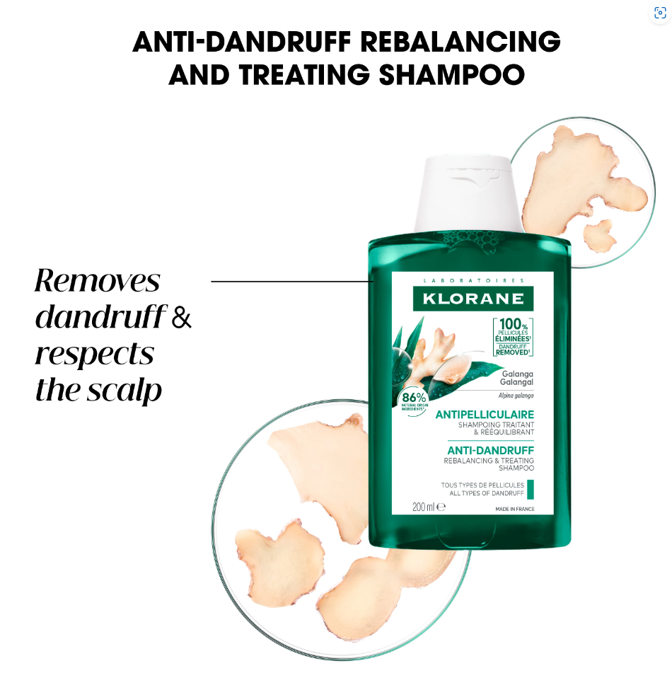 Klorane Anti-Dandruff Rebalancing and Treating Shampoo 200 ML