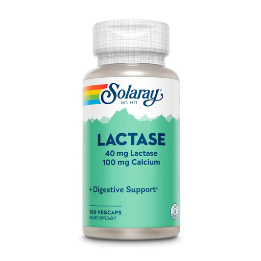 Solaray Lactase + Calcium 40Mg 100 Capsules