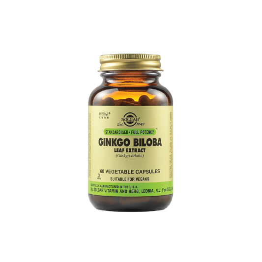 Solgar Ginkgo Biloba Leaf Extract 60 Vegetable Capsules