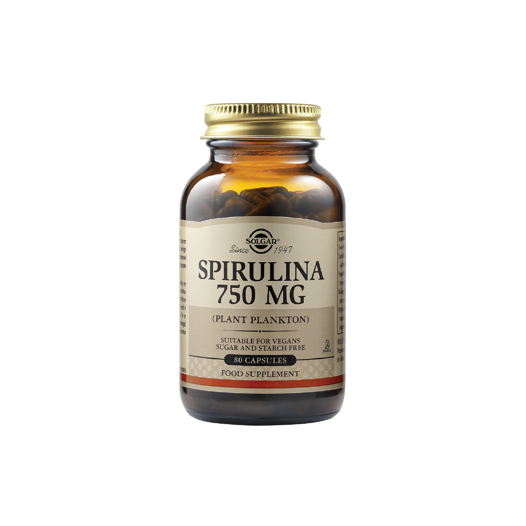 Solgar Spirulina 750 MG 80 Vegetable Capsules