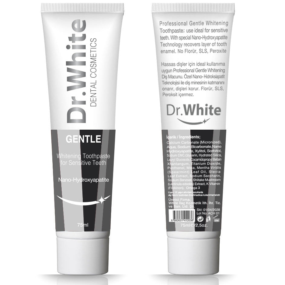 DR.WHITE 3D Whitening Gentle for Sensitive Teeth Toothpaste 75 ML