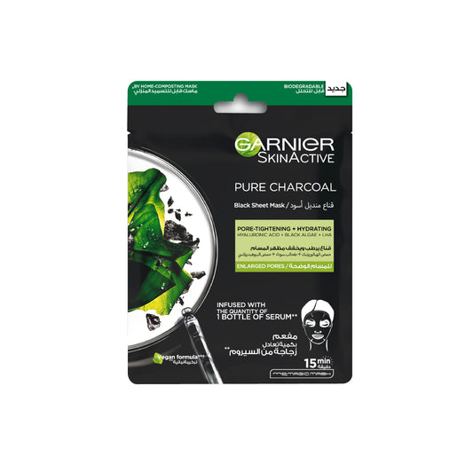 Garnier Skin Active Charcoal and Algae Hydrating & Purifying Tissue Sheet
