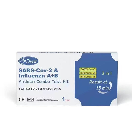SARS - Cov-2 & Influenza A + B - Antigen Combo Test Kit