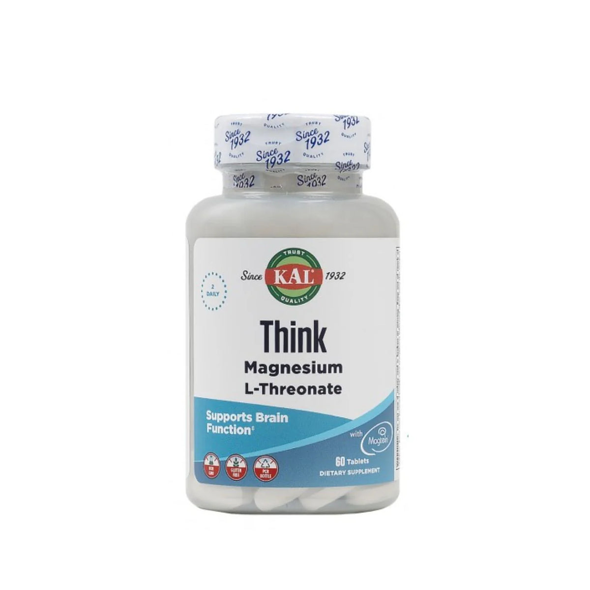 KAL Think Magnesium L-Threonate 60 Tablets | Brain & Cognitive Support ...
