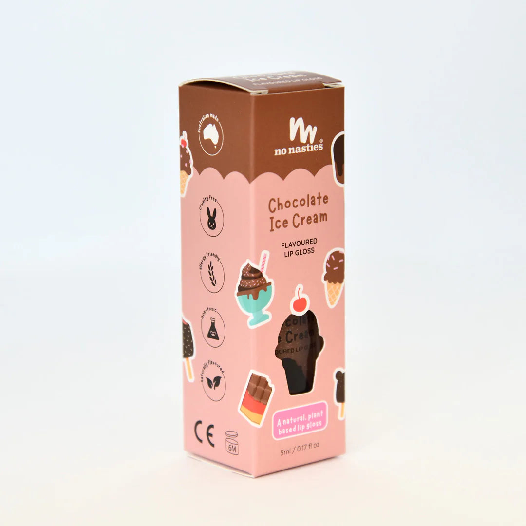No Nasties - Natural Lip Gloss for Kids - Chocolate Ice-Cream