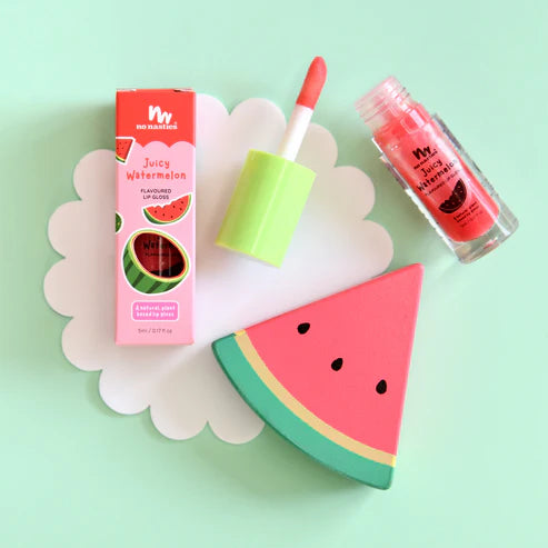 No Nasties - Natural Kids Lip Gloss Wand Juicy Bright Watermelon
