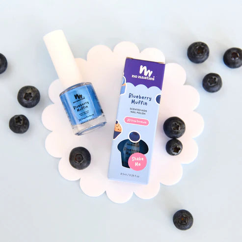 No Nasties - Scented Kids Nail Polish Blueberry Muffin Blue