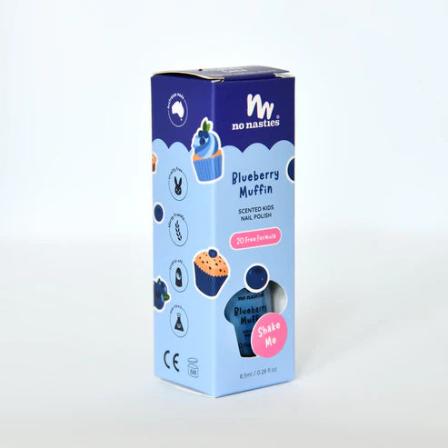 No Nasties - Scented Kids Nail Polish Blueberry Muffin Blue