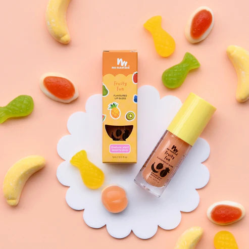 No Nasties - Natural Kids Lip Gloss Wand Fruity Shimmery Pastel Peach