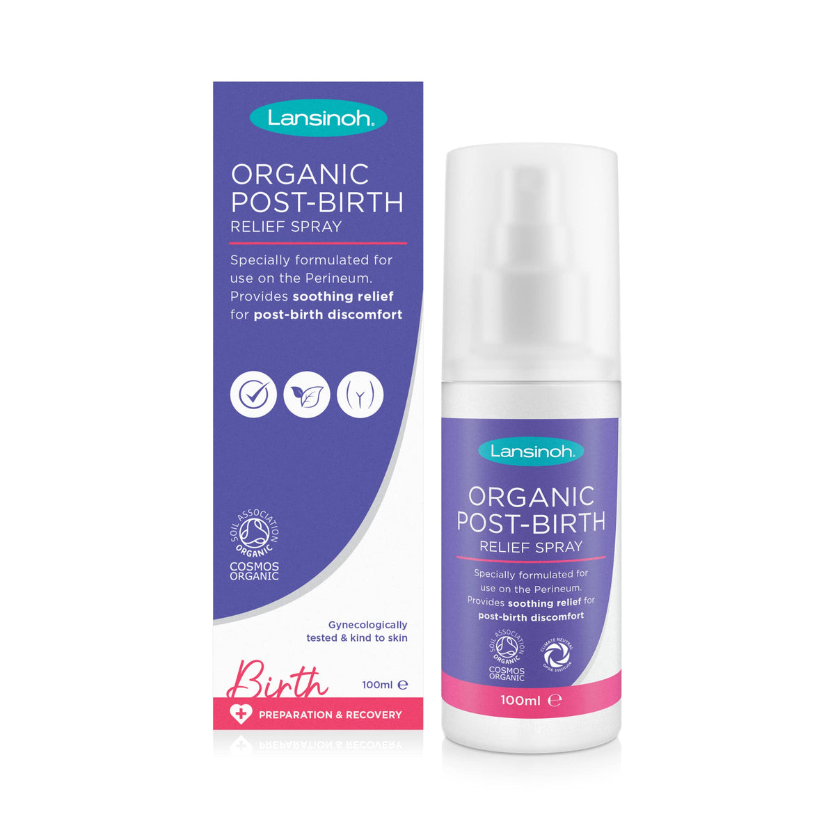 Lansinoh Organic Post Birth Relief Spray 100 ml – Postpartum Cooling ...
