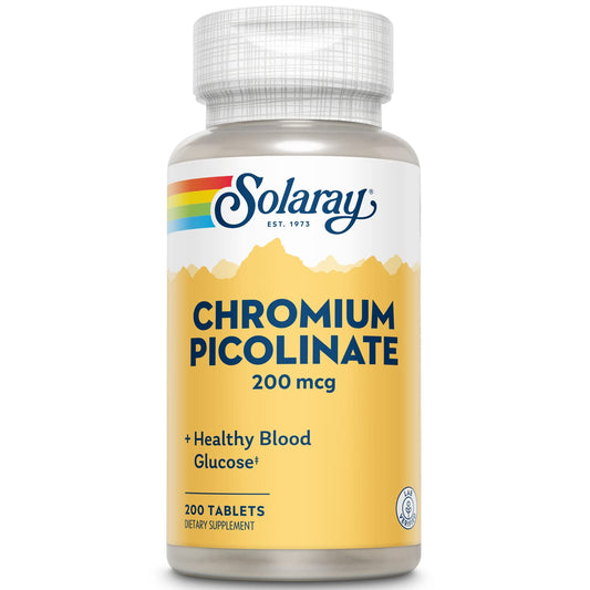 Solaray Chromium Picolinate 200 mcg – 200 Tablets