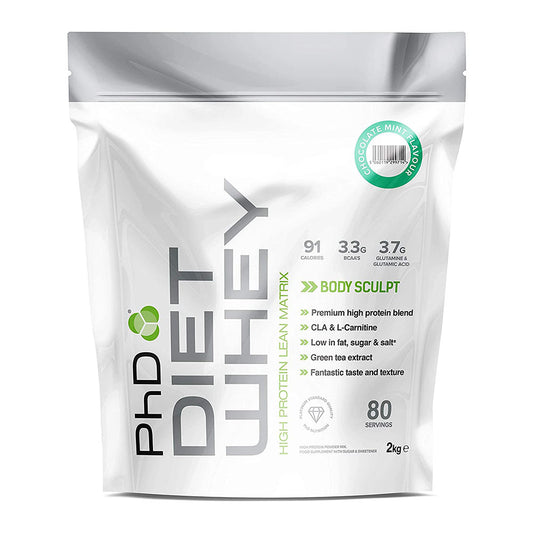 PhD Diet Whey 2kg 80 Servings Chocolate Mint
