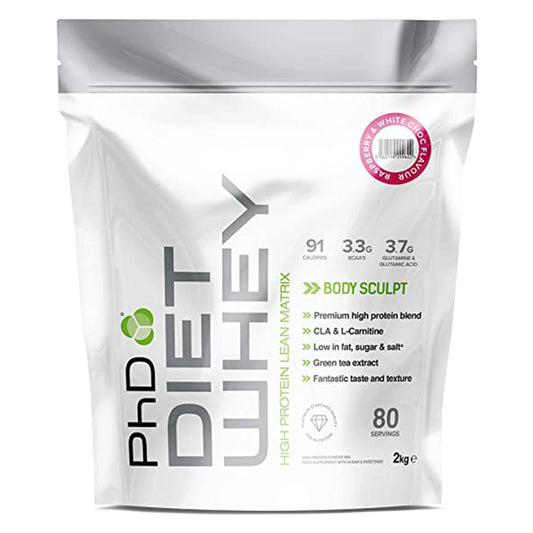 PhD Diet Whey 2 kg 80 Servings Raspberry & White Choco
