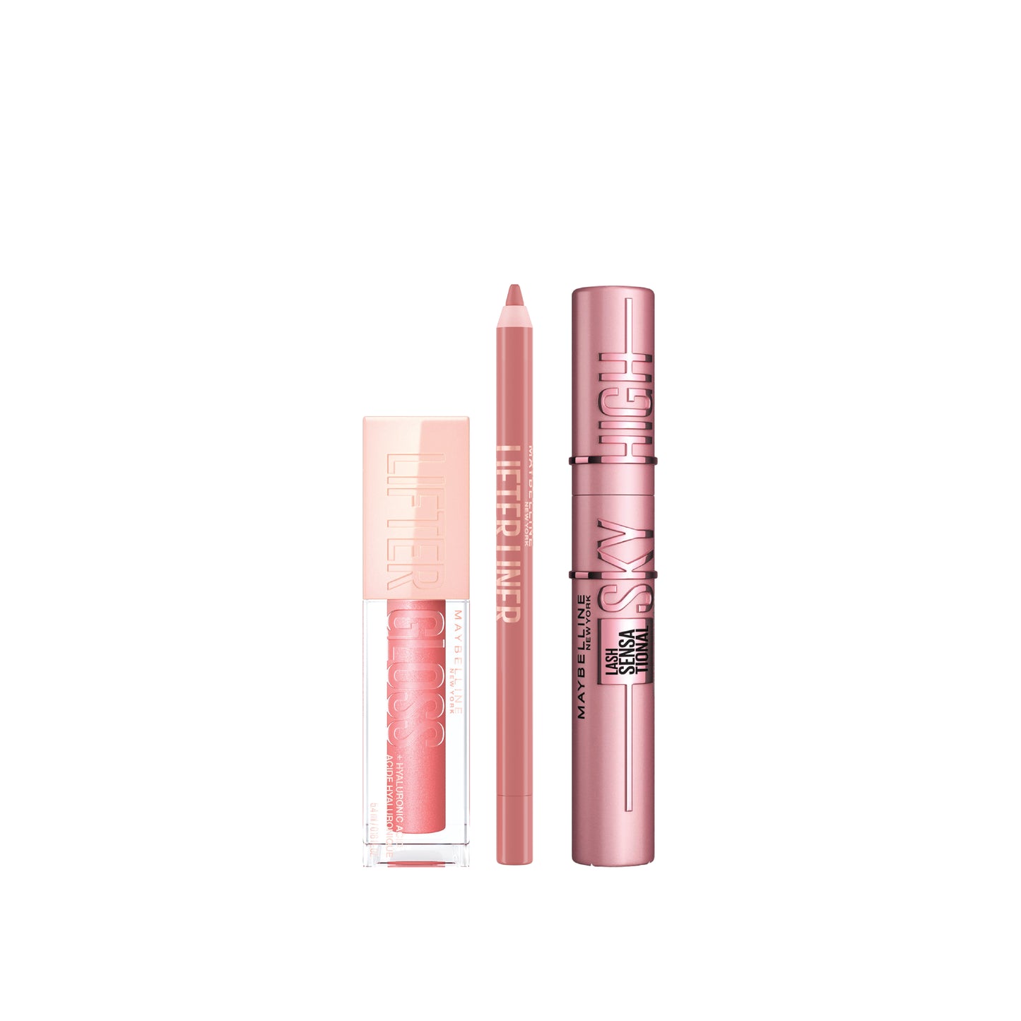Maybelline Lifter Gloss + Lifter Liner + Sky High Mascara