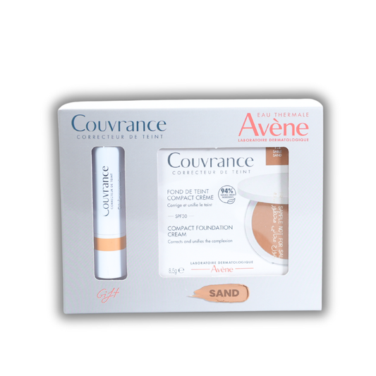 Avène Couvrance Compact Foundation Cream - Matte Finish + Gift: Avène Couvrance Concealer Coral Stick
